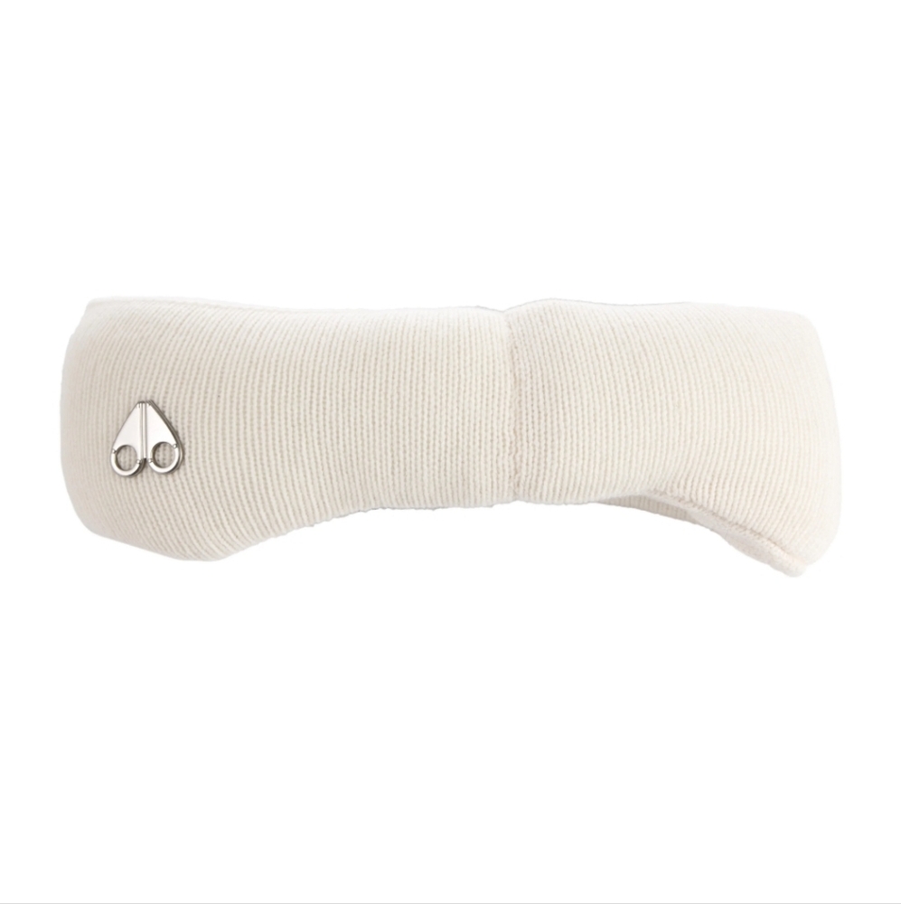 NWT MOOSE KNUCKLES Woodhull White Cream Headband Neck Wool Ear Warmer O/S